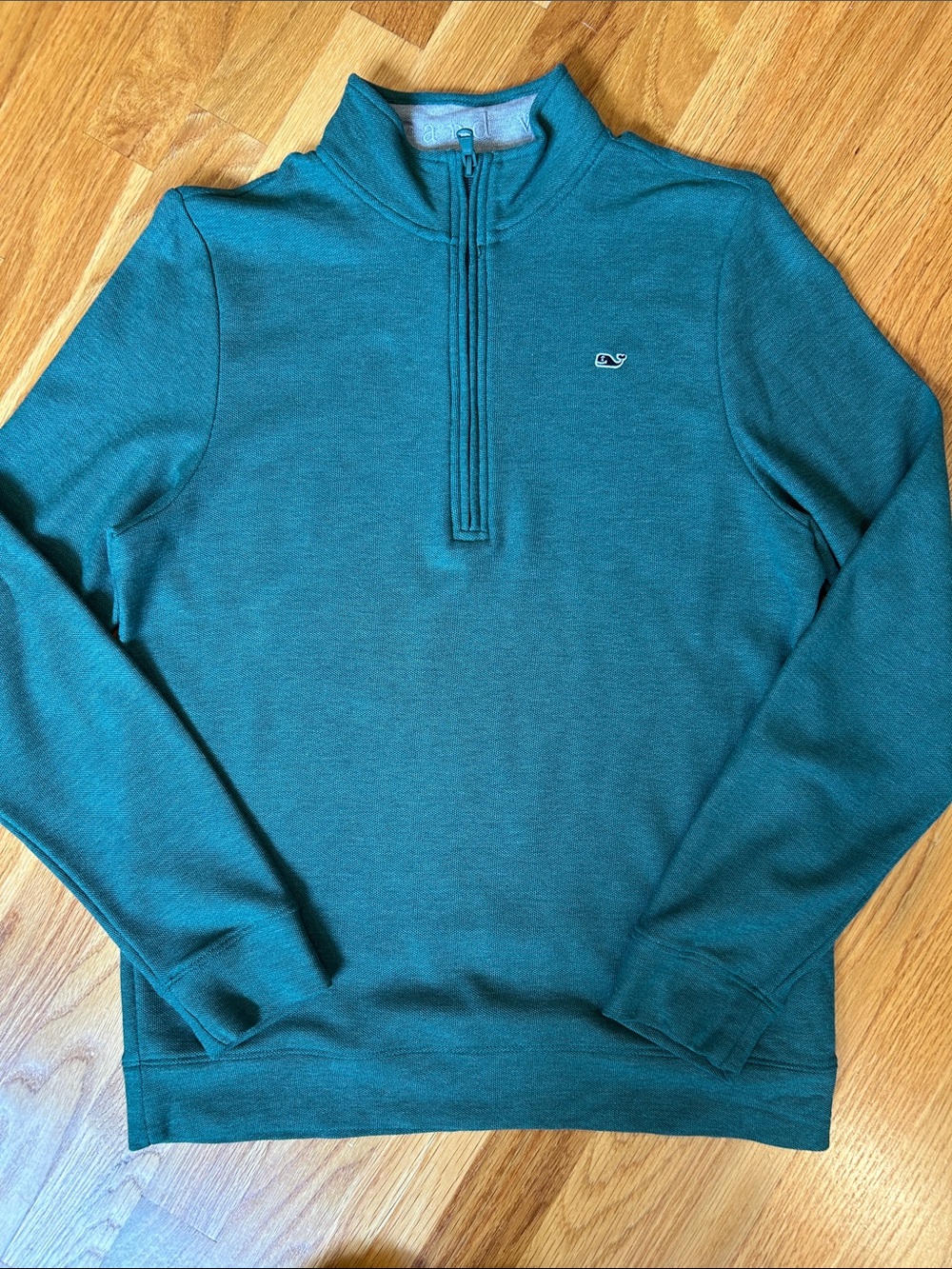 Vineyard Vines Boys Large Green Quarter-Zip Sweater